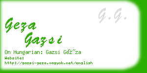 geza gazsi business card